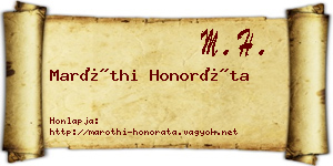 Maróthi Honoráta névjegykártya